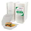 Eco-Craze - MFPP Clamshell Container - 9x6x2.6 - Double Lock - Vented - White