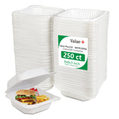 Eco-Craze MFPP Clamshell Container 6x6x2.6