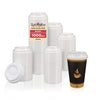 Morning Dew - Dome Sip Lid for 8 oz Tall Hot Paper Cups - White - 8DL-W