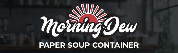 Morning Dew - 4 oz Paper Soup Container - White - 4SCW