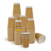Morning Dew - 10oz Squat Hot Paper Cup - Ripple - Kraft - RC-H10SK