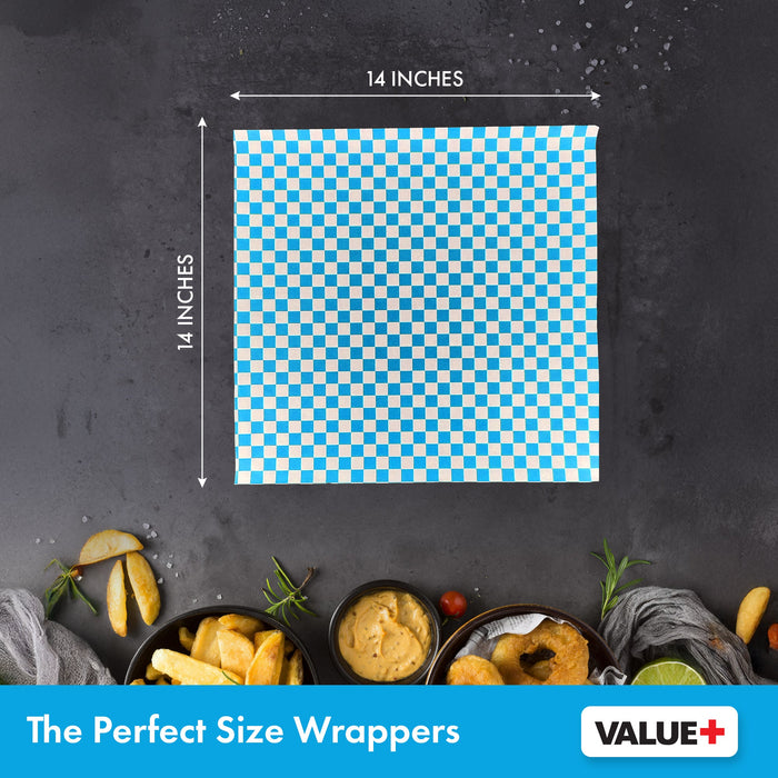 Value+ - Checkered Sheets - Blue - 14