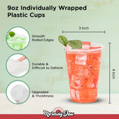Morning Dew - 9oz Plastic Cups - PP9 - Individually Wrapped