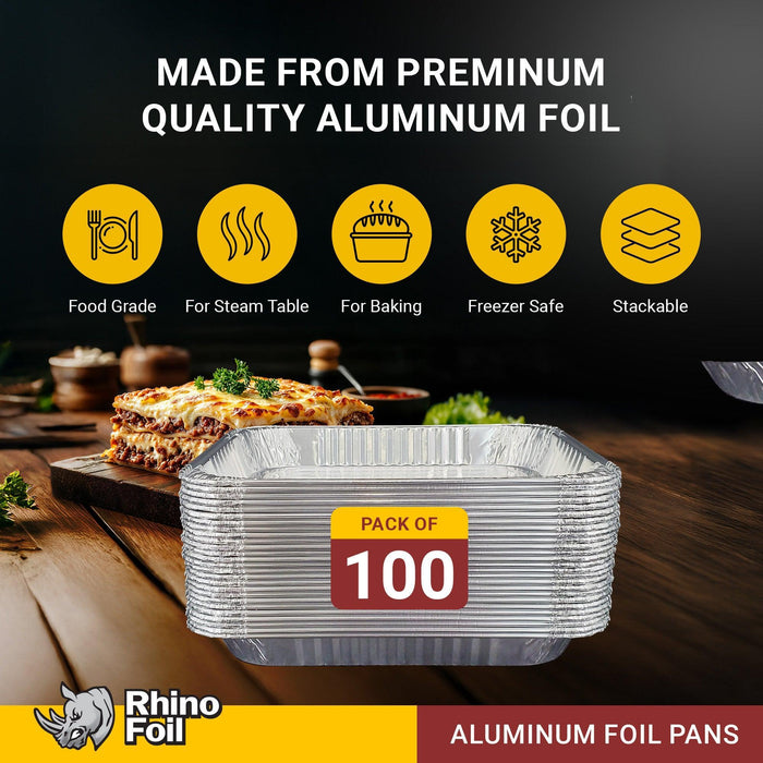 Rhino-Foil - Half Size Shallow - Aluminium Steam Pan