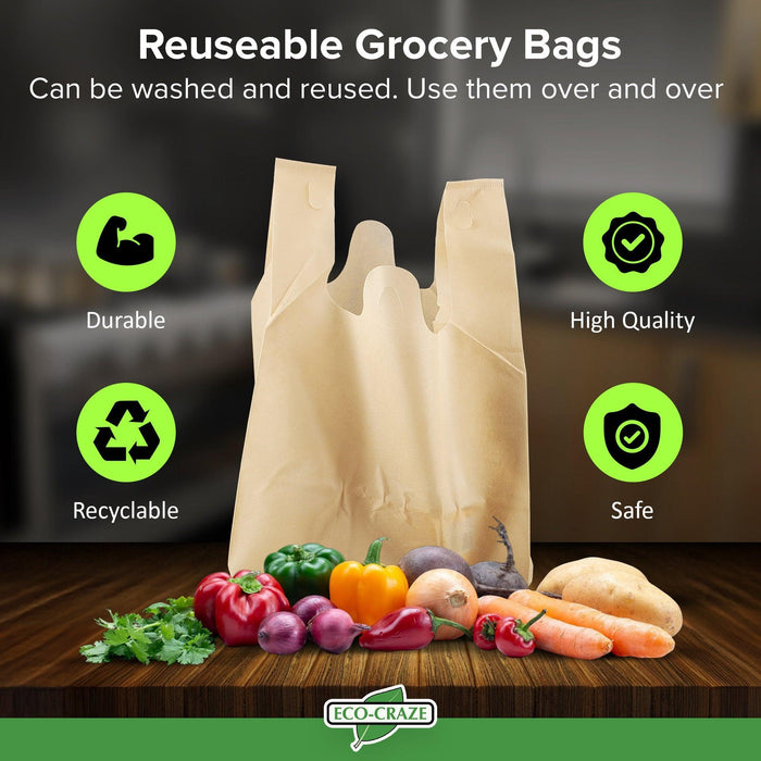 Eco-Craze - 10x7x18 – Non Woven - Plain Reusable Shopping Bag