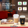 Morning Dew - Dome Sip Lid for 10-24 oz Hot Paper Cups - White - 10DL-W