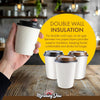 Morning Dew - 8 oz Tall Hot Paper Cup - Double Wall - White - D-H8TW