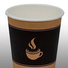 Morning Dew - 12 oz Hot Paper Cups - Ebony Print - H12E