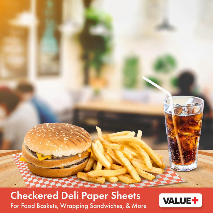 Value+ - Checkered Sheets - Red - 14