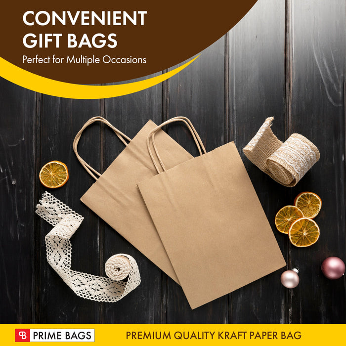 Prime Bags - Aydin - Paper Handle Bag - Self Adhesive - 8*4.5*10.5