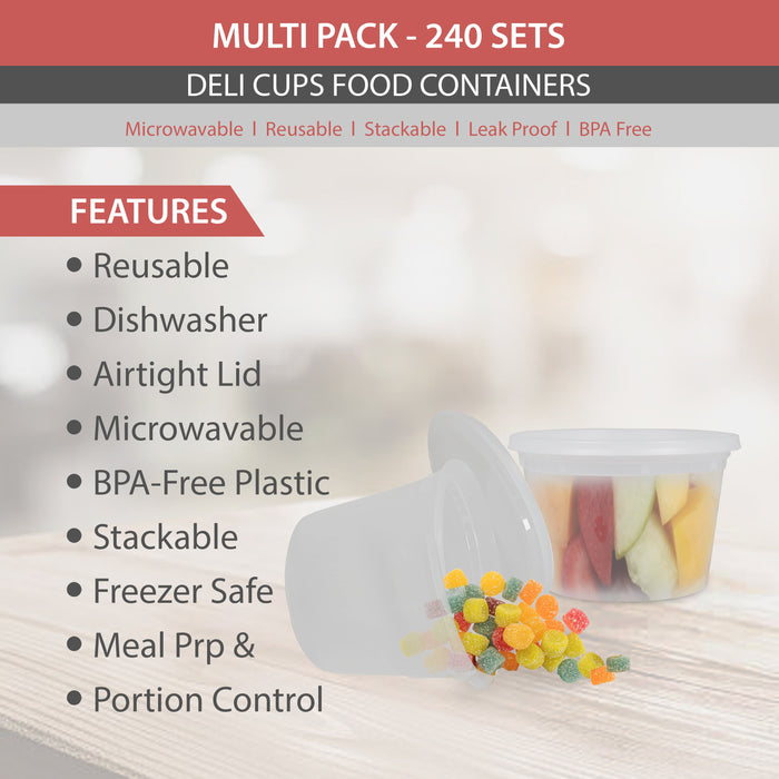 Value+ - 16oz Round Deli Container w/Lids