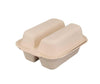 Eco-Craze - Taco - Bagasse Hinged Container - 2 COMPARTMENT