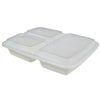 Value+ - 33oz 3 Compartment Rectangle Container - White