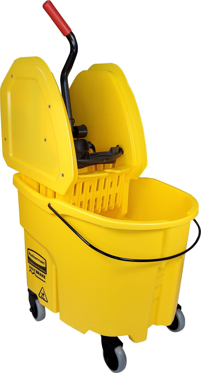 Rubbermaid - Wavebreak - 35qt Down Press Mop Bucket Wringer - Ru7577