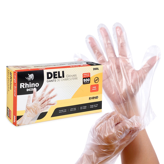 Rhino - DC2 - Clear Deli Gloves - Large - 200L