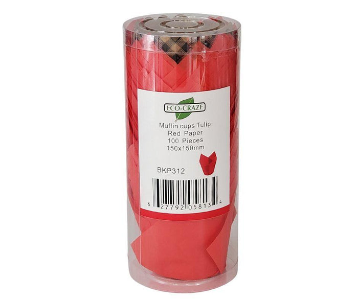 Decora - Muffin Cups - Tulip - Red