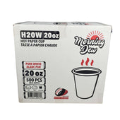 Morning Dew - 20 oz Hot Paper Cups - White - H20W