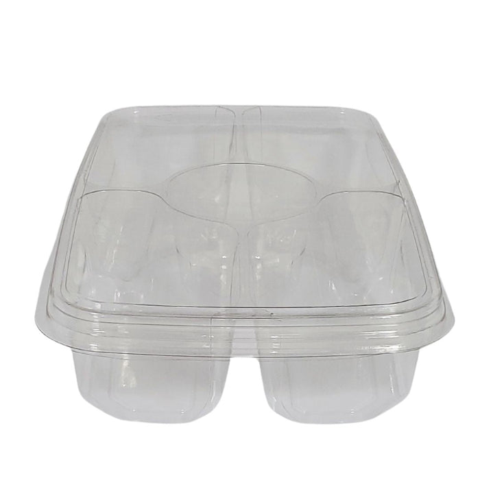 CLR - 1141 Small Clear 5 Comp Platter Combo 100/Cs 1107-4-225 - H813