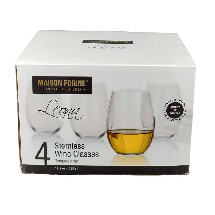 Leona Crystalline 590 Ml Stemless Wine Glass 4PK