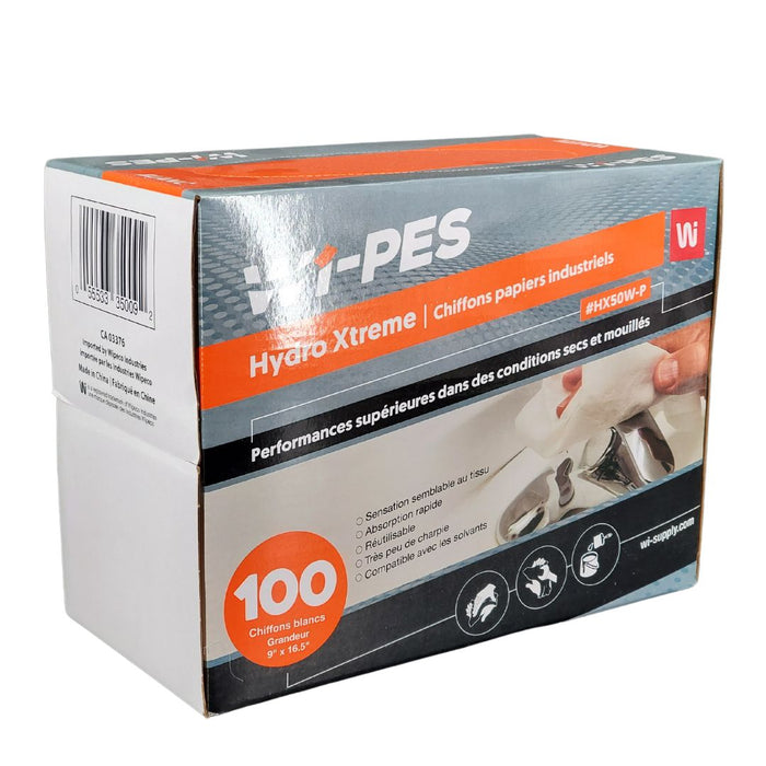 Wi-PES - Hydro Xtreme Industrial Paper Wipers - White