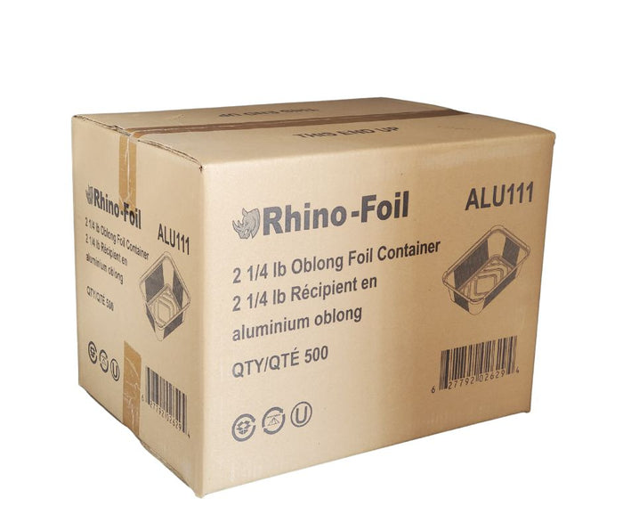 Rhino-Foil - 2 1/4 lb Oblong - Aluminium Foil Container - Heavy