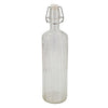 S&CO - Glass Bottle with Stopper 1L - Textured - Clear
