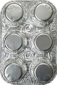 CLR - HFA - 6 Compartment Muffin Container - 355-33-200