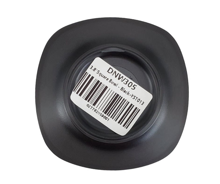 Melamine Square Bowl - Black - 3.8