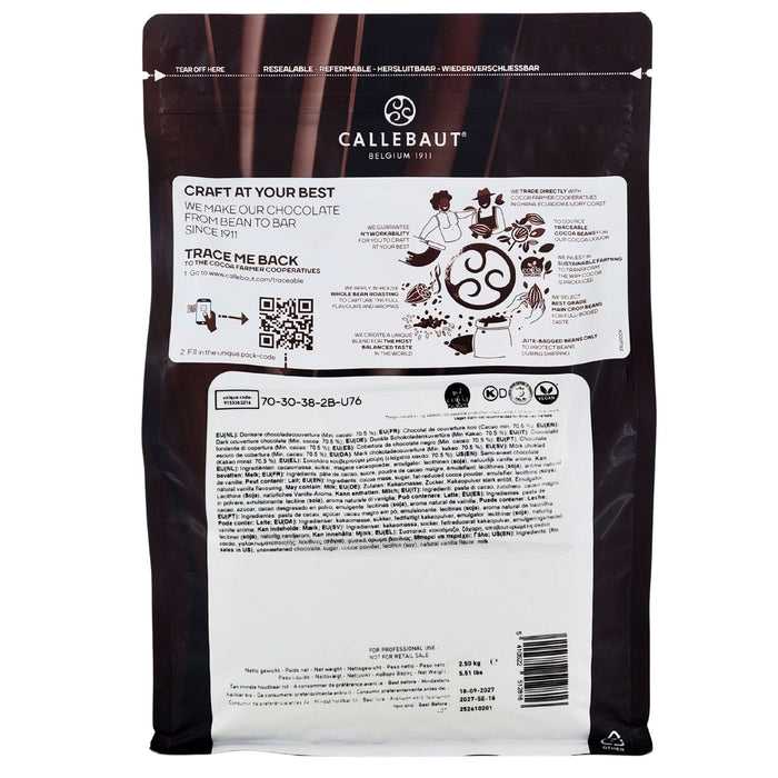 Callebaut - 70-30-38 Callet Couverture - 2.5kg