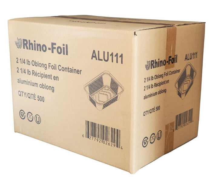 Rhino-Foil - 2 1/4 lb Oblong - Aluminium Foil Container - Heavy