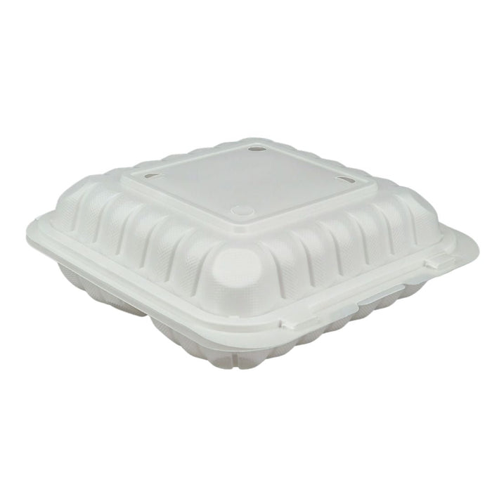 Value+ - 38oz Rectangular White Plastic Container