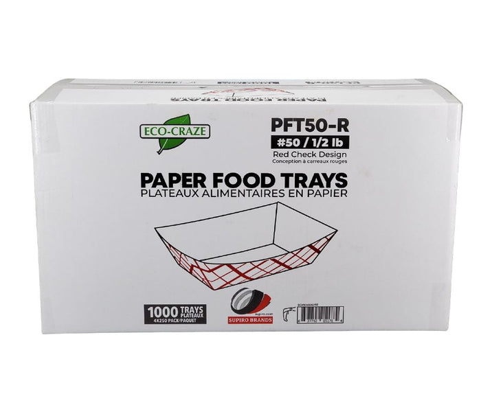 Eco-Craze - Food Trays - 1/2 lb - #50