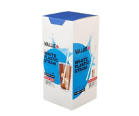 Value+ - 8'' Milkshake Straws – White - Plastic - 6 mm