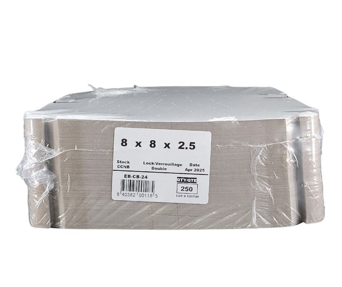 EB - White Cake Boxes - 8x8x2½