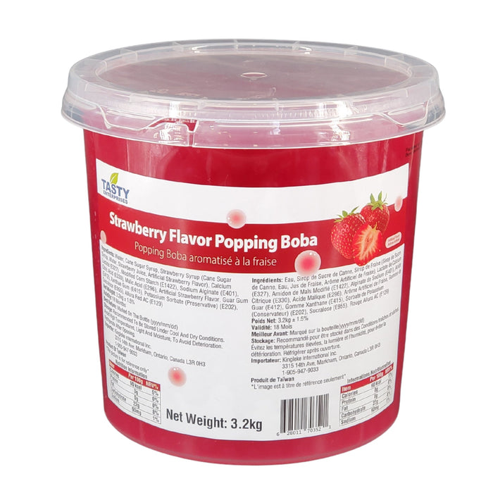 Tasty Strawberry Flavor Popping Boba