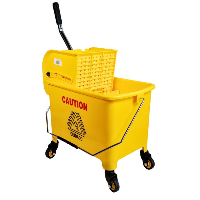 Spartano - 19L Mop Bucket with Down Press Wringer - Yellow - 4940