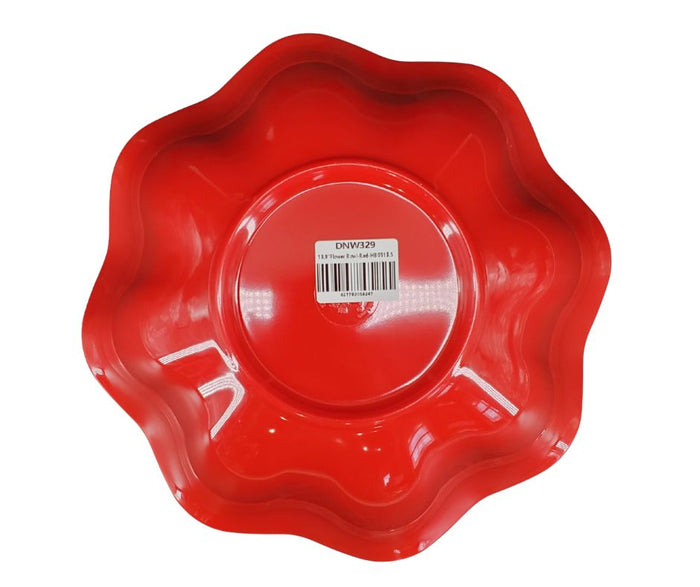 Melamine Flower Bowl - Red - 13.9
