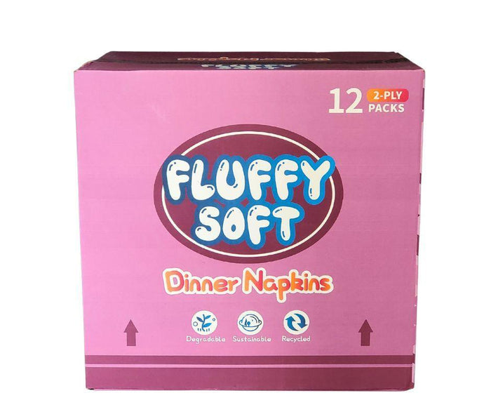 Fluffy Soft - Lunch Napkins - 2 ply - White
