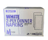 Mayfair - 2 Ply Dinner Napkins 1/8 Fold - White DNAP02