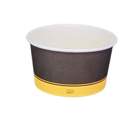 Morning Dew - 12 oz Paper Soup Container - Ebony Print - 12SCE