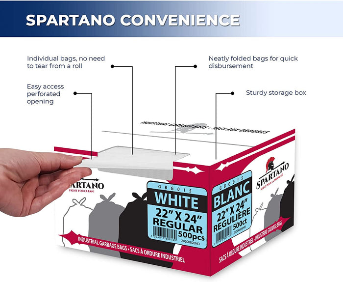 Spartano - Garbage Bags - Regular - White - 22