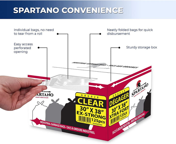 Spartano - Garbage Bags - Ex-Strong - Clear - 30