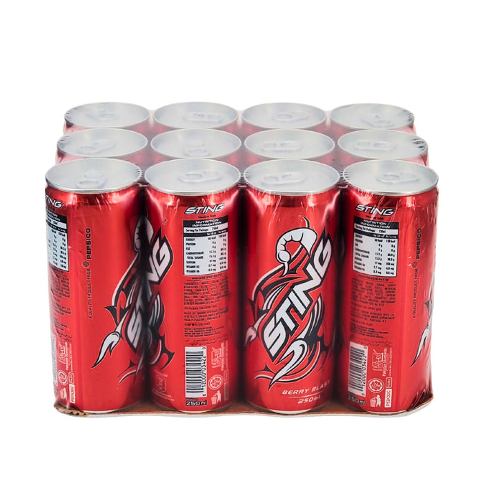 Sting Red Berry Blast Energy Drink Cans 24x250mL