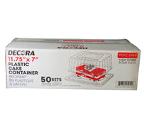 Decora - Plastic Cake Box Clear - Combo - 11.42''x7''