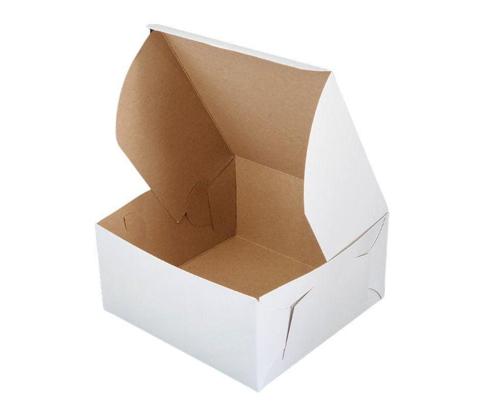 EB - White Cake Boxes - 7x7x3½