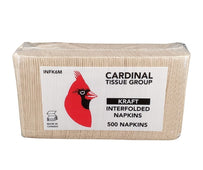 XC - Cardinal Tissue - Dispenser Napkins - Interfold - Kraft