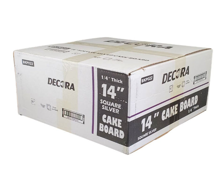 Decora Square Cake Board - Silver, 14