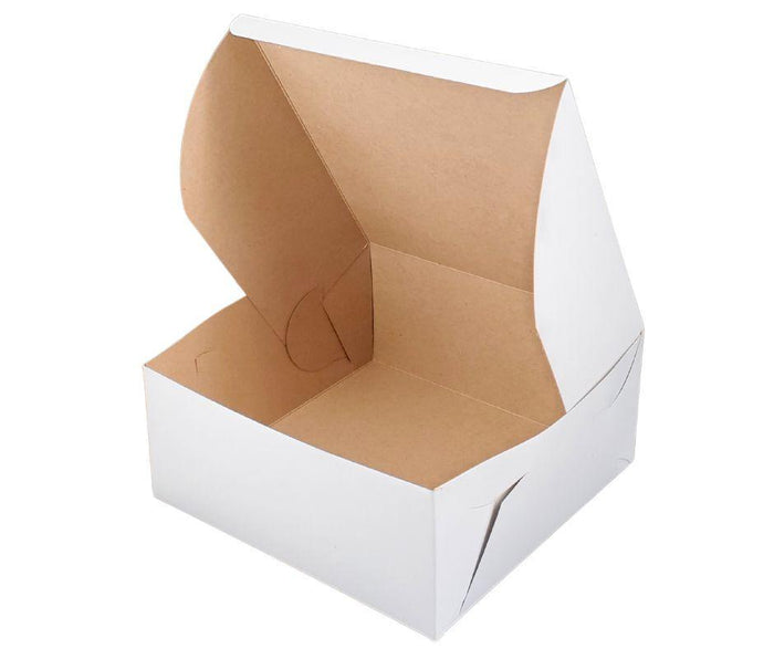 EB - White Cake Boxes - 9x9x4