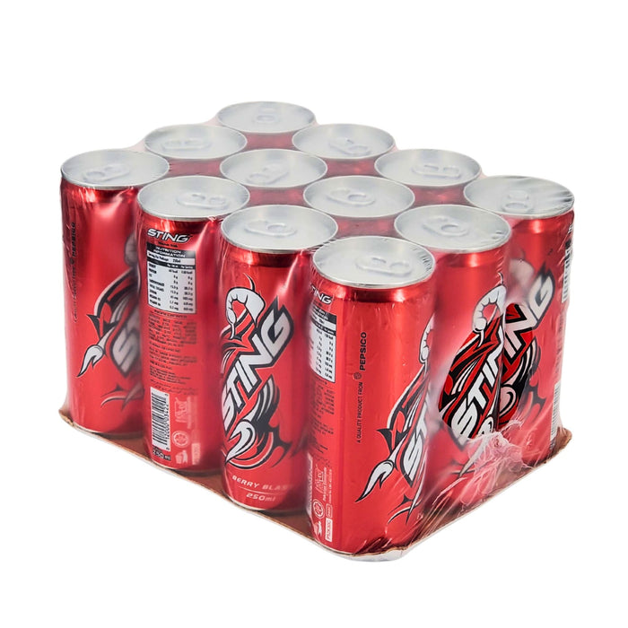 Sting Red Berry Blast Energy Drink Cans 24x250mL