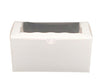 EB - Cup Cake Box with Window - White - 8 x 4 x 4 - Double / 2 Cupcake